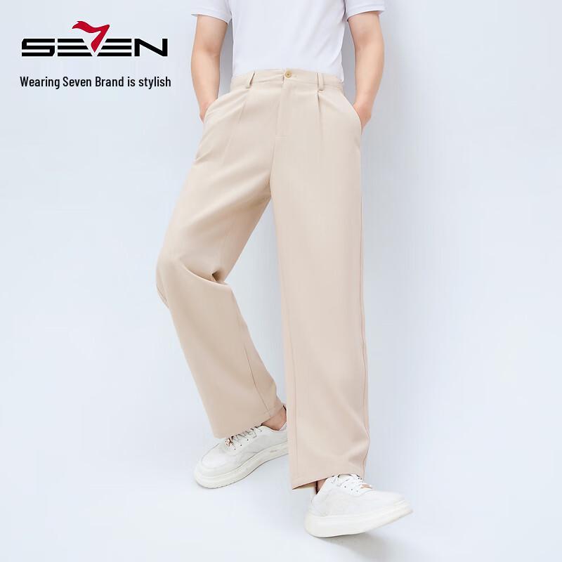 Septwolves Men s Wide-Leg Wrinkle-Resistant Casual Trousers 36