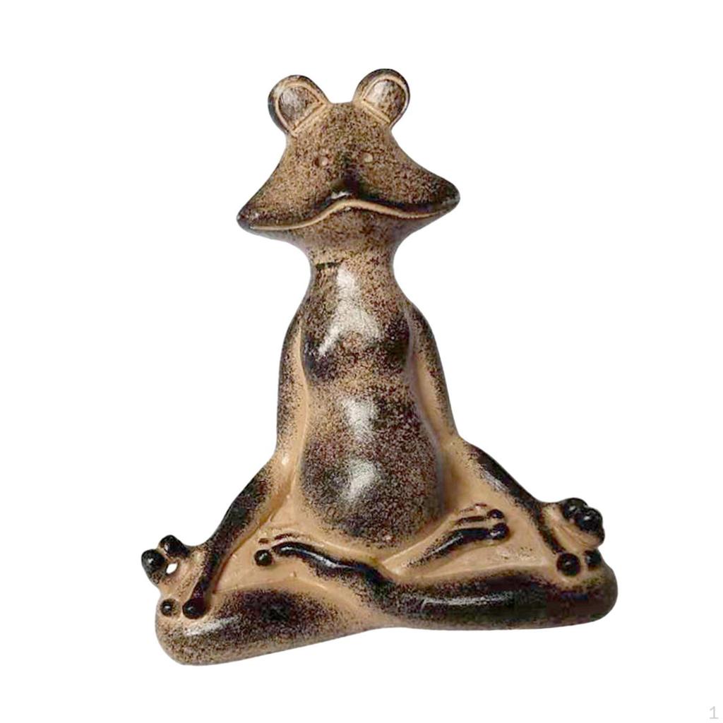 Animal Yoga Frogs Figure, Sculpture, Decor, Cute, Decorative, Fine Workmanship, Versatile, Realistic