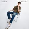 NVG·YOUNG Men's Blue Cotton Tapered Jeans