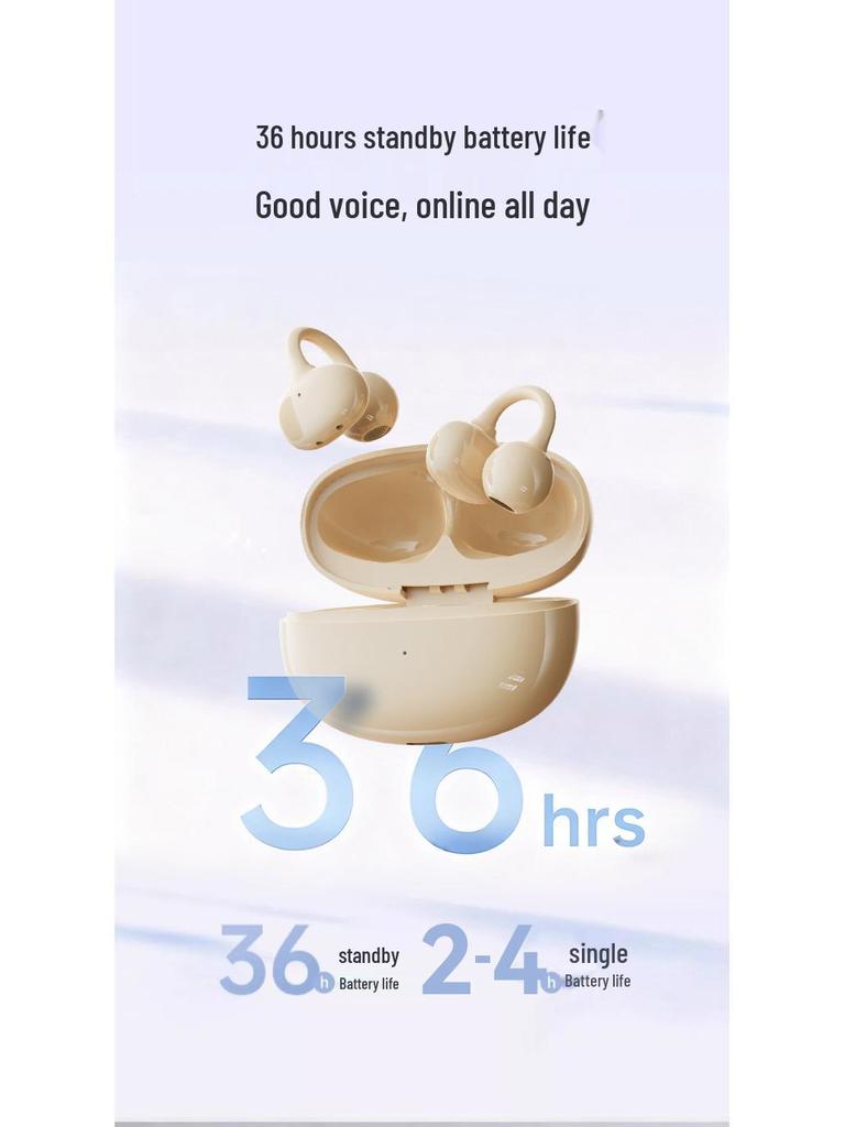 2025 High-Quality Wireless Bluetooth Ear Clip Earphones: Long Battery, In-Ear for Sports & Running