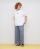AVIREX T-shirt FADE WASH CUFFS OPEN EMBROIDERY TOPS/783-3934602 women's F off white