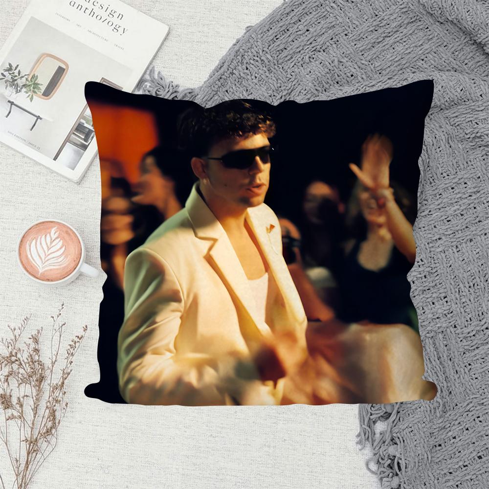 1PC New Album Buenas Noches Quevedo Pillow Case Sofa Decorative Home Double-sided Printing Short Plush Cute Cushion Cover