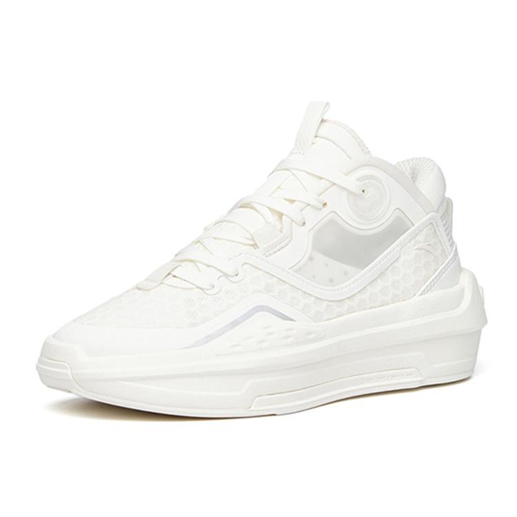 Anta C37 2.0 Breathable Lightweight Breathable And Lightweight Mid Top Skateboard Shoes Women's Ivory White 922228082-3