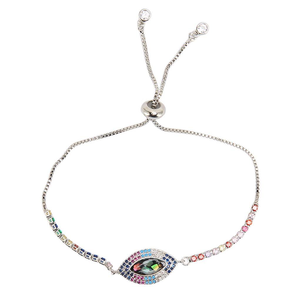 Turkish Evil Eye Bracelet Women Stylish Zirconia Pull Bracelets Hand Jewlery for Mother Friends