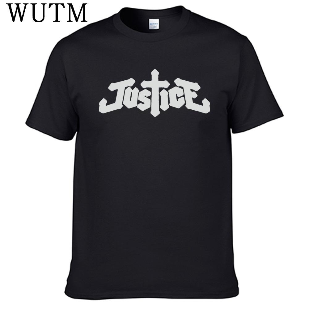 Nowa Koszulka Męska Justice 100% Bawełna