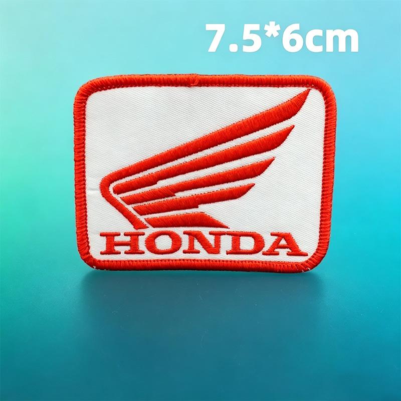 For Honda CB400 CB650 FCBF CBR25ORR CRF SH3O0 NC75O Motorcycle Logo Emblems Embroidered Cloth Stickers Clothing Hole Patch Decal