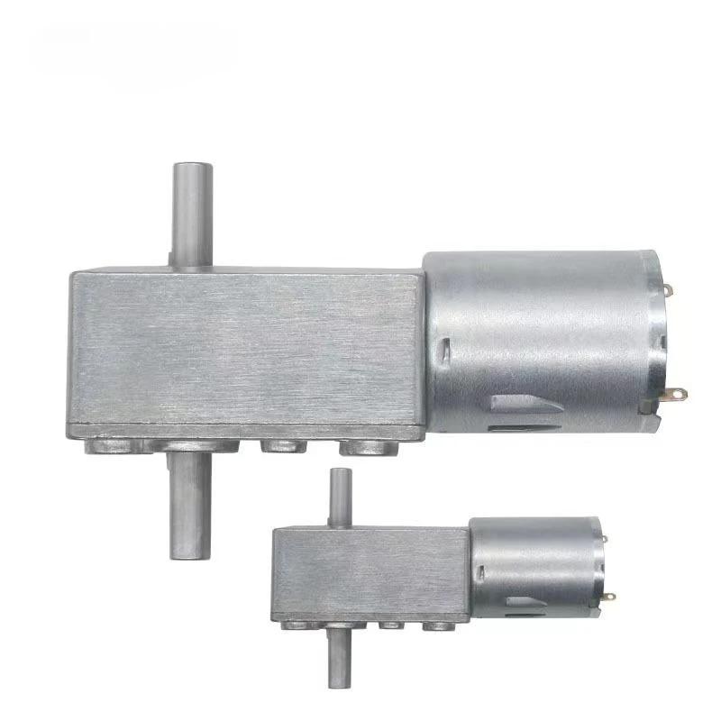 1 Stück Doppelwellen 6-24V Rückwärts Selbstverriegelnd Doppel-Ausgangswellen Mini-Untersetzungsgetriebe DC-Motor JGY-370 DC-Schneckengetriebemotor