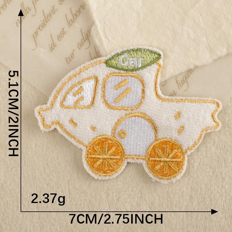 

Вышитая этикетка для одежды, аксессуары, самоклеящаяся нашивка, сделай сам, аксессуары для счета, мультяшный фрукт, оригинальная вышитая наклейка на ткань F3R-A-3-11