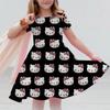 Sanrio Summer Fashion Polyester Lightweight Cartoon Cute Series 3D Hello Kitty Printed Girl's