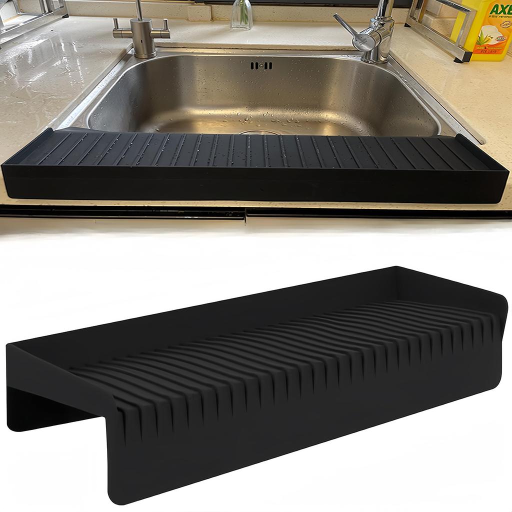 Kitchen Bathtub Sink Edge Silicone Water Baffle Cuttable Prevent Splashing Water Barrier