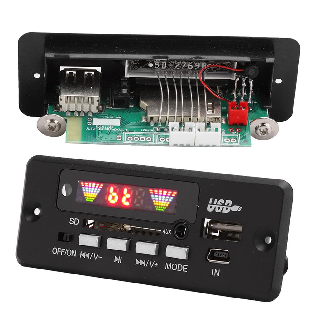 02CABT DX AUX Colorful Display Lossless FLAC MP3 Bluetooth 5.0 Call Decoder Board(Black )