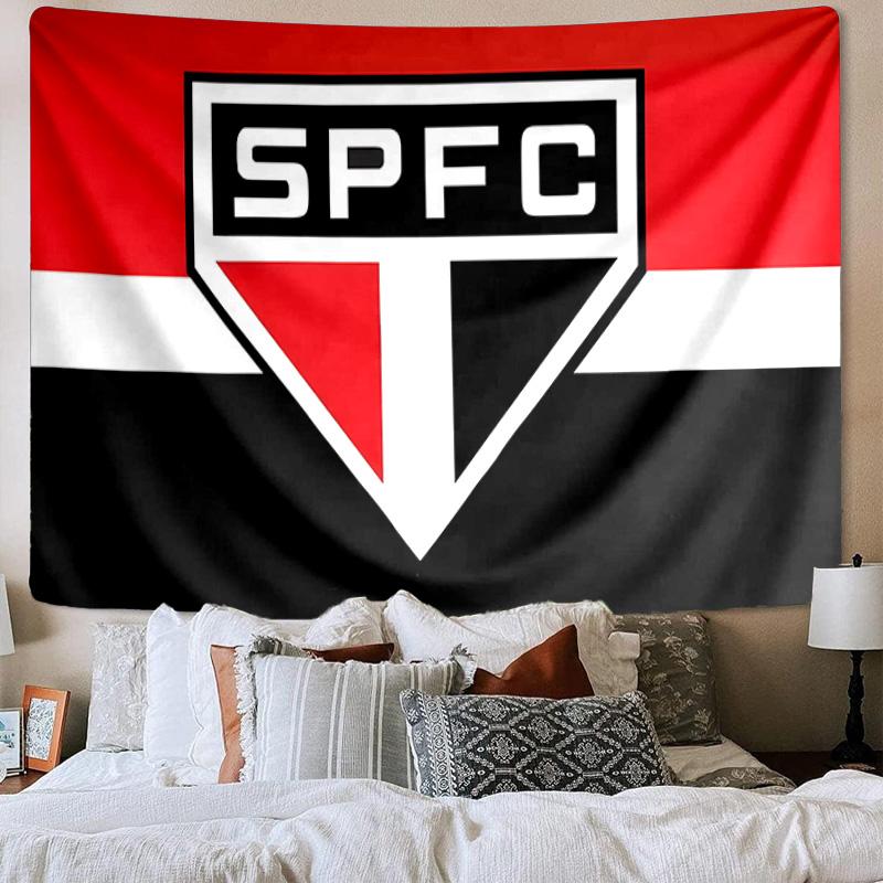 1PC Sao Paulo Fc Crest Tapestry, Unique Design Tapestry, Wall Decor for Bedroom,Livingroom, Playroom,Heartwarming Fan Holiday Gifts