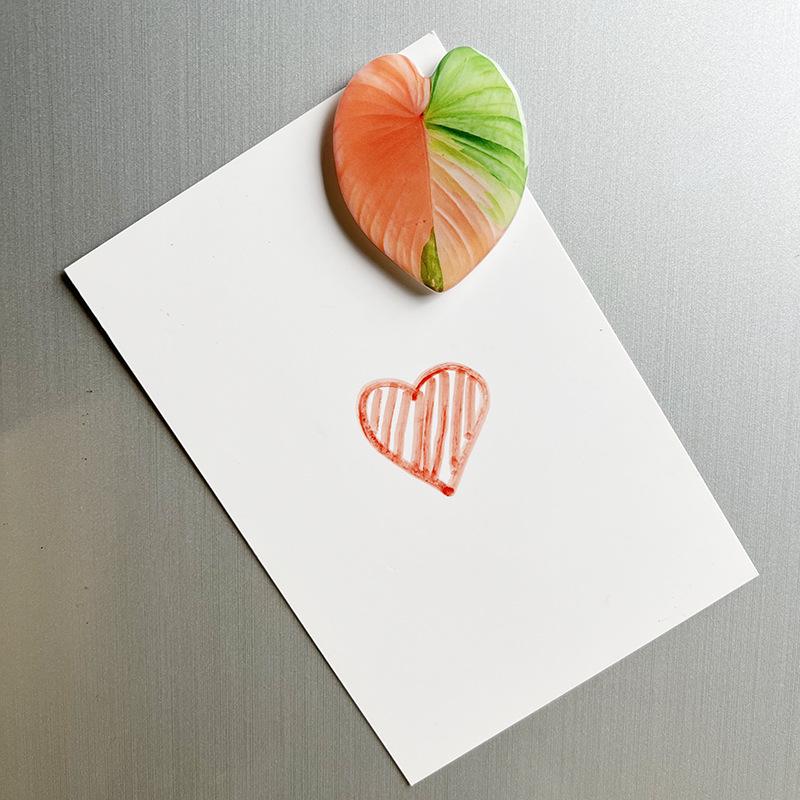 Plant Leaf Pattern Acrylic Refrigerator Magnets - Soft, Magnetic, Decorative Patches