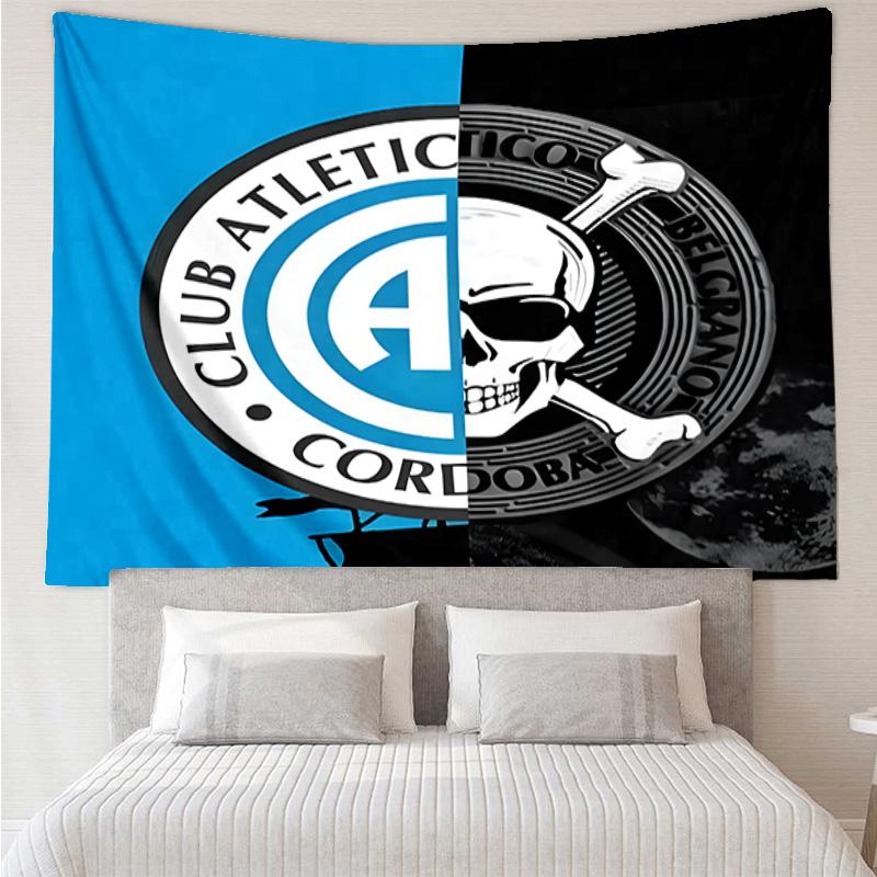 Atletico Belgrano Crest Tapestry Hanging for Bedroom,Livingroom, Playroom,Decor Art Room Wall Tapestry Holiday and Birthday Gifts