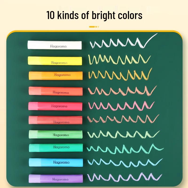 HAGOROMO Dust-Proof Colored Chalk for Kids and Teachers