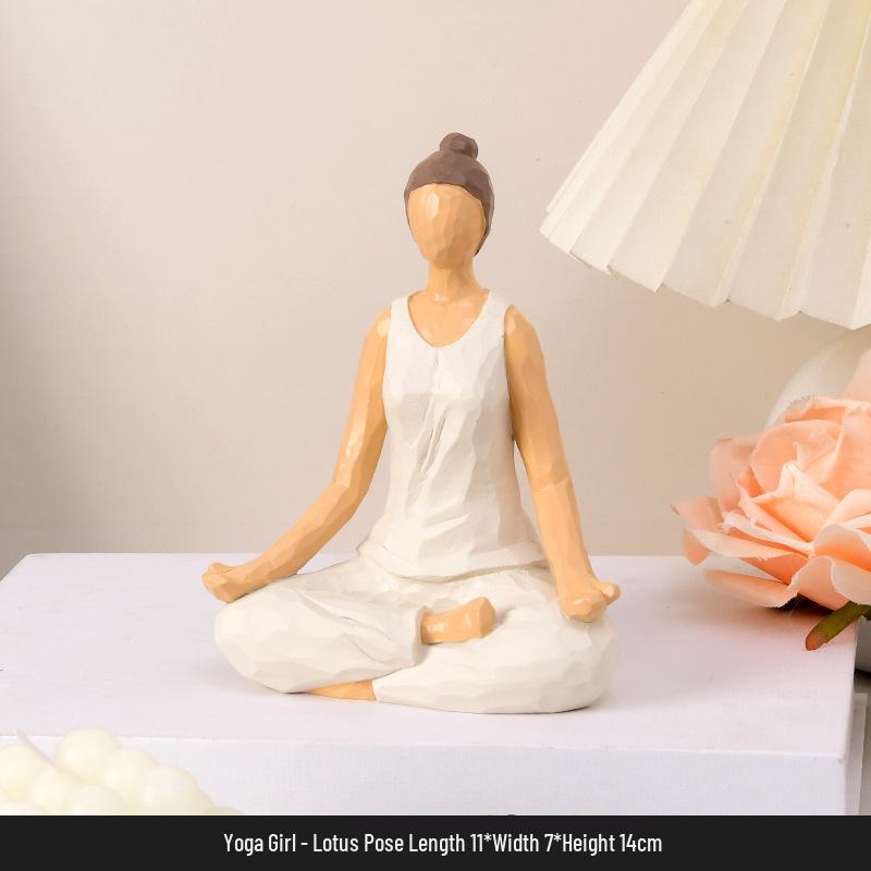 Three Goddesses Yoga Cross-legged Full Body Living Room Ornament