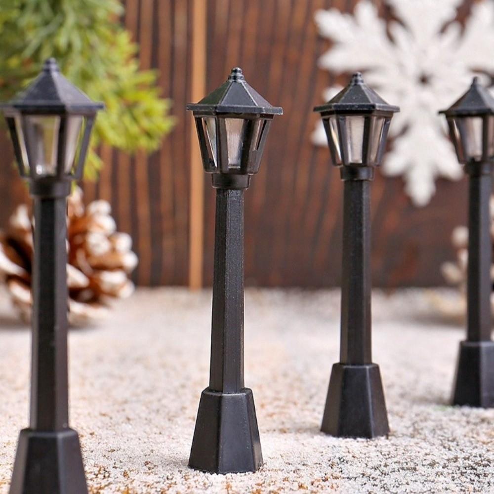 5PCS Miniature Mini Retro Street Lights Simulation Fairy Tale Garden Decor  Park Landscape