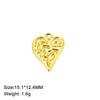 Fashion Love Heart Charms Stainless Steel Gold DIY Pendant for Earring Necklace Bracelet Jewelry Making