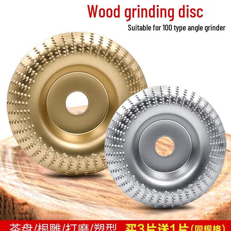 Woodworking Angle Grinder Burr Disc & Polishing Wheel Set