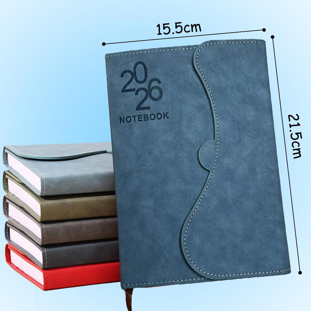 2026 Weekly Planner Notebook (Jan-Dec), 21.5cmx15.5cm A5 Planner PU Magnetic Relief Cover, Agenda 2026 Appointment Book