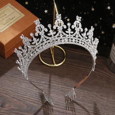Braut Krone Kopfschmuck Strass Stirnband Geburtstag Krone Party Haarschmuck Hochzeit Hochsteckfrisur Haarband Kamm