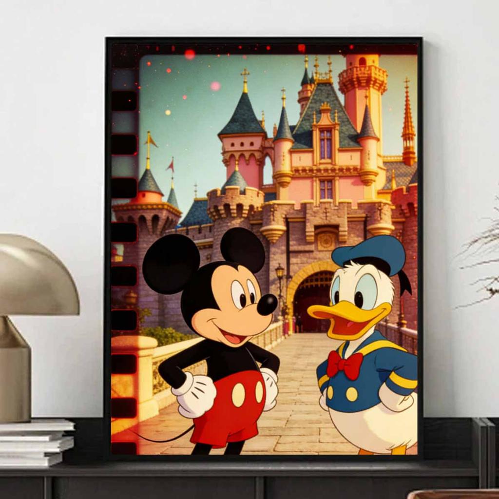 Disney Mickey Mouse and Donald Duck castle diamond painting mosaic art kit 5D handmade diy gift home decoration