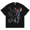 Marvel The Amazing Spider-Man Klassisches Zitat & Mehrere Posen Grafik-T-Shirt, Übergroßes Retro-Comic-Tee, Unisex Superhelden Streetwear Top