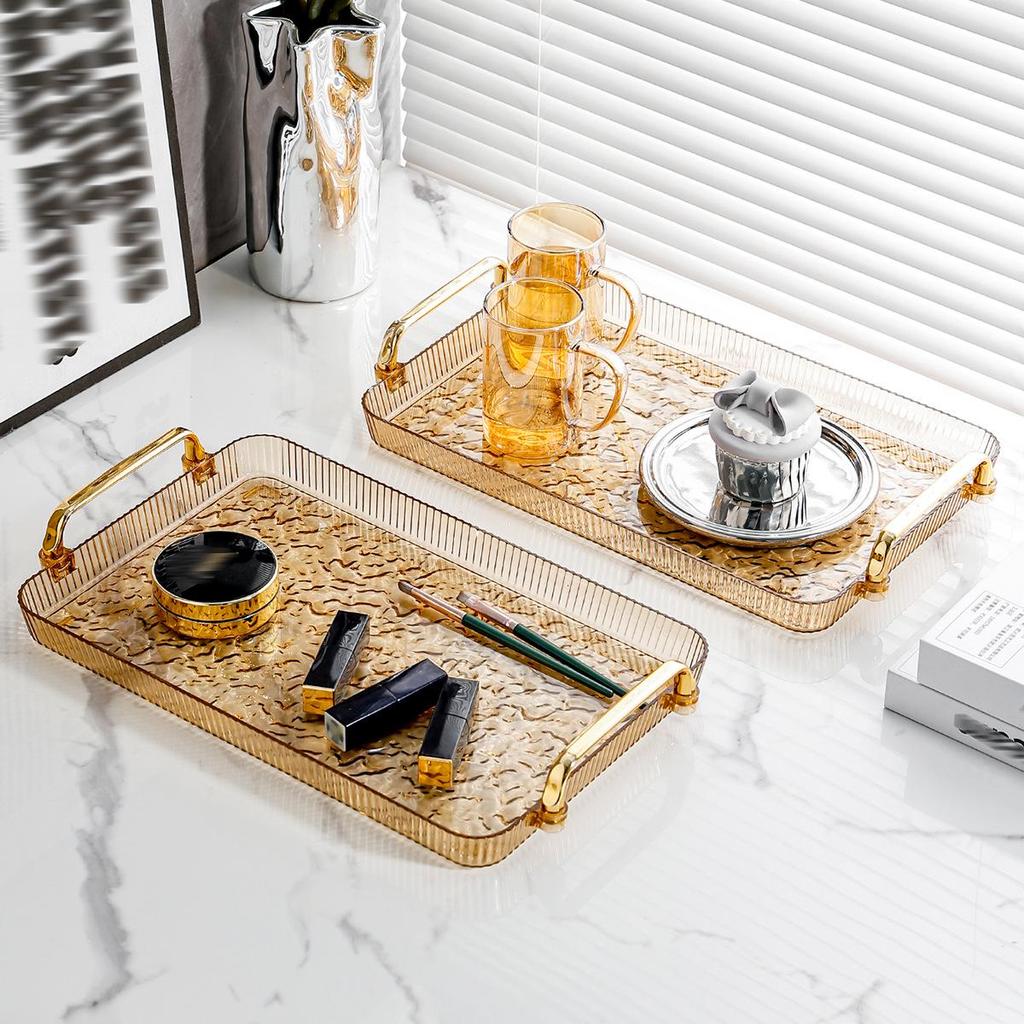 Premium Home Living Room Tea and Water Cup Tray - Elegant Desktop and Dining Plate