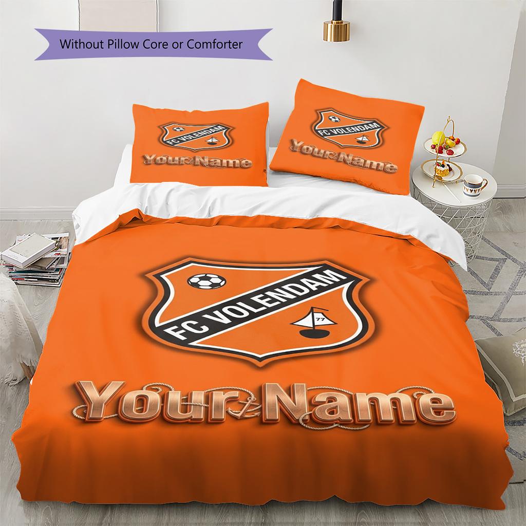 Name Custom FC Volendam Pattern Bedding Set Quilt Cover Pillowcase Home Decor Gift (1 * duvet cover + 2 * pillowcase, without core)