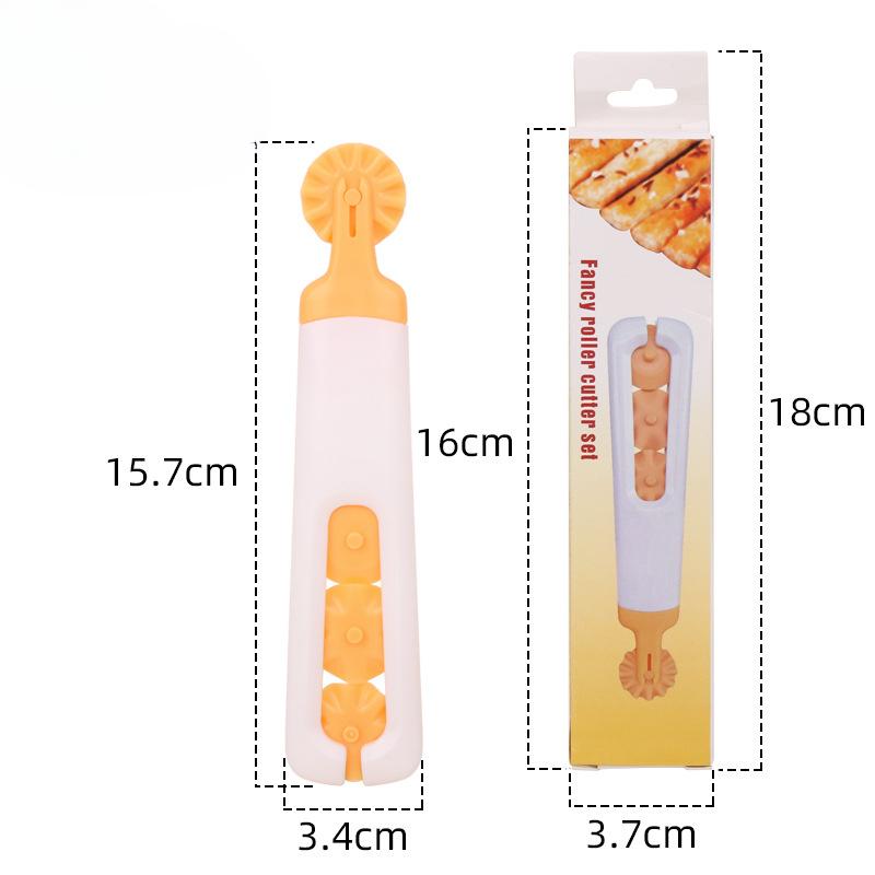 Magiczne narzędzie do krojenia ciasta na naleśniki, wałek-foremka do ciasta na bułeczki na parze i dekoracyjny plastikowy wykrawacz do domowych ciast.