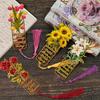 Elegant Floral Tassel Metal Bookmark: Rose, Sunflower, Tulip, Lily Design