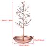 Metal Earring Rack Necklace Organizer Jewelry Holder Ornament Display Tree Stand (Bronze)