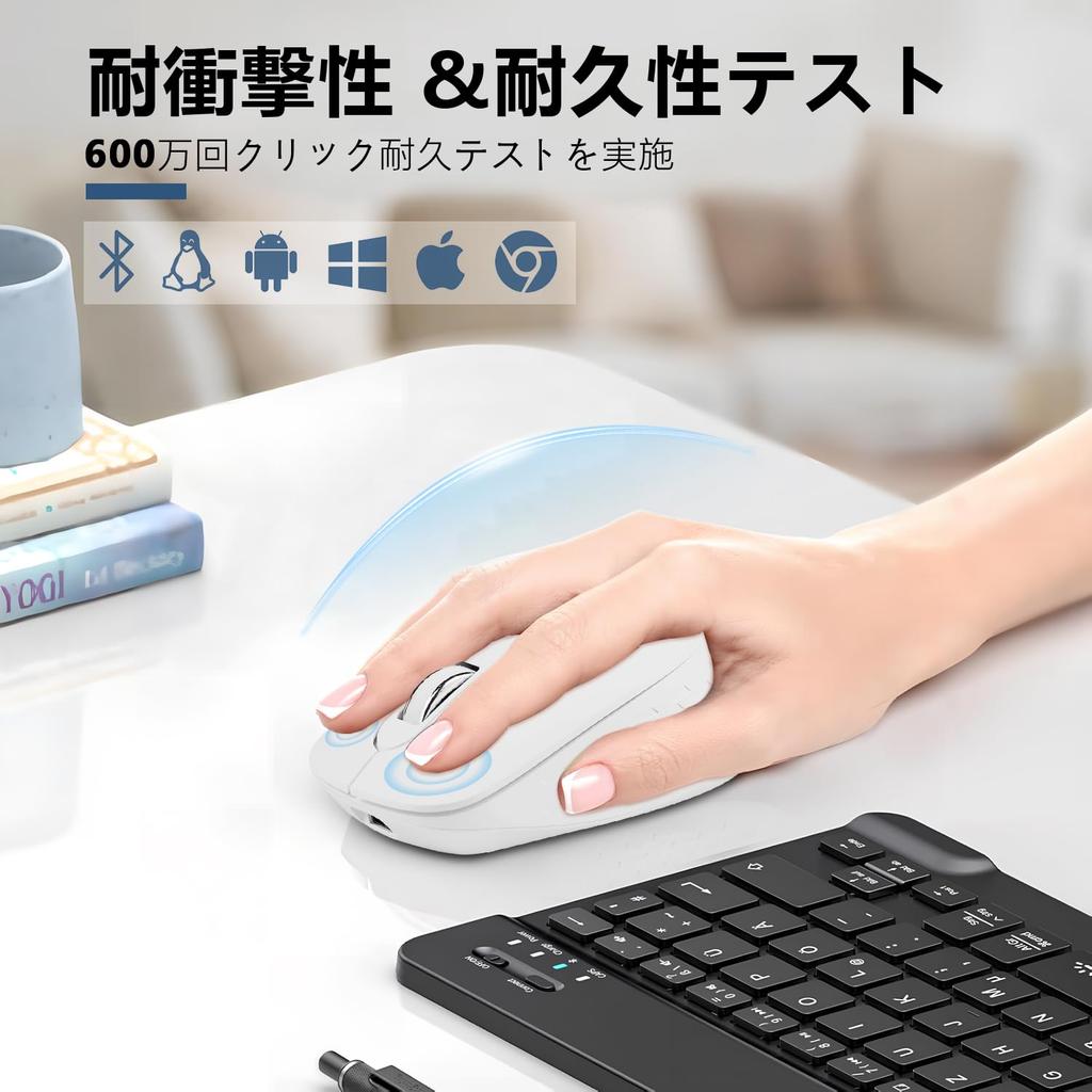 Bezdrátové Bluetooth Pracovní Ultra Nízké 6 DPI Vysoké Lze Připojit 3 Zařízení Tichá Kompatibilní s a PC Myš, 5.2 + 2.4Ghz, Myš, Latence, Type-C