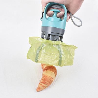 Köpek Kakası Küreği Taşınabilir Köpek Dışkısı Küreği 6 Pençeli Kaka Toplama Aleti Köpekler için Açık Hava Yürüyüşleri için Dahili Poşet Dispenserli