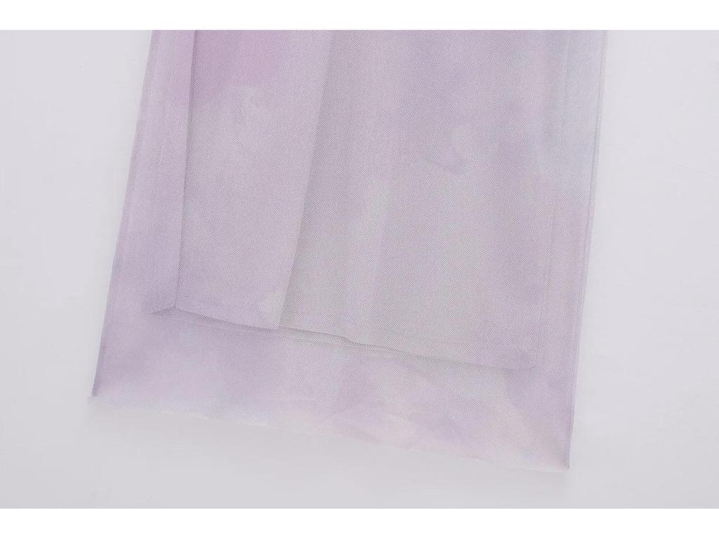 2024 Summer Lavender Pleated Tulle Slim Suspender Dress