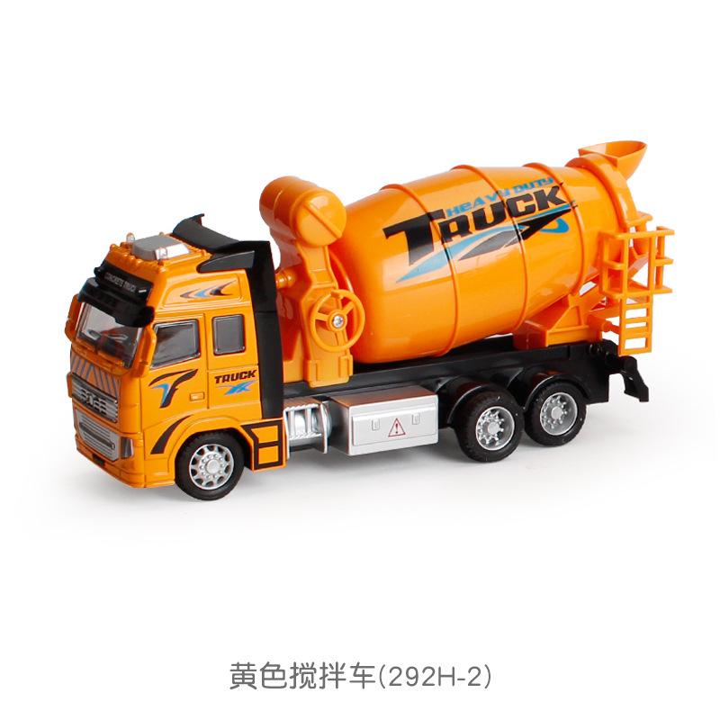 Kids Toy Large Simulation Pull Back Alloy Cement Excavator Construction Truck Fire Engine Model