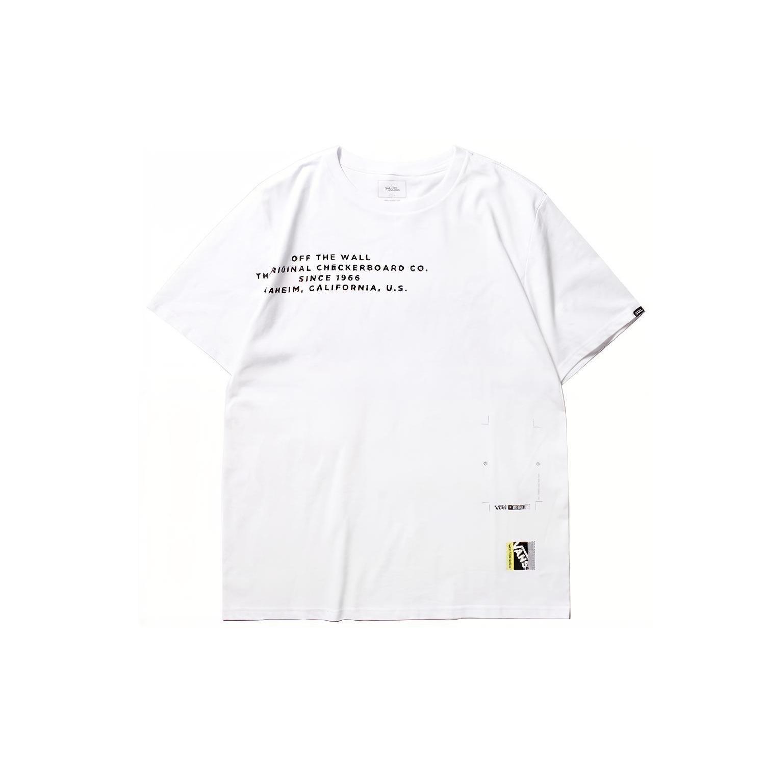 Men s Vans Pending Project Tee Alphabet Printing Round Neck Short Sleeve White VN0A4P45WHT S