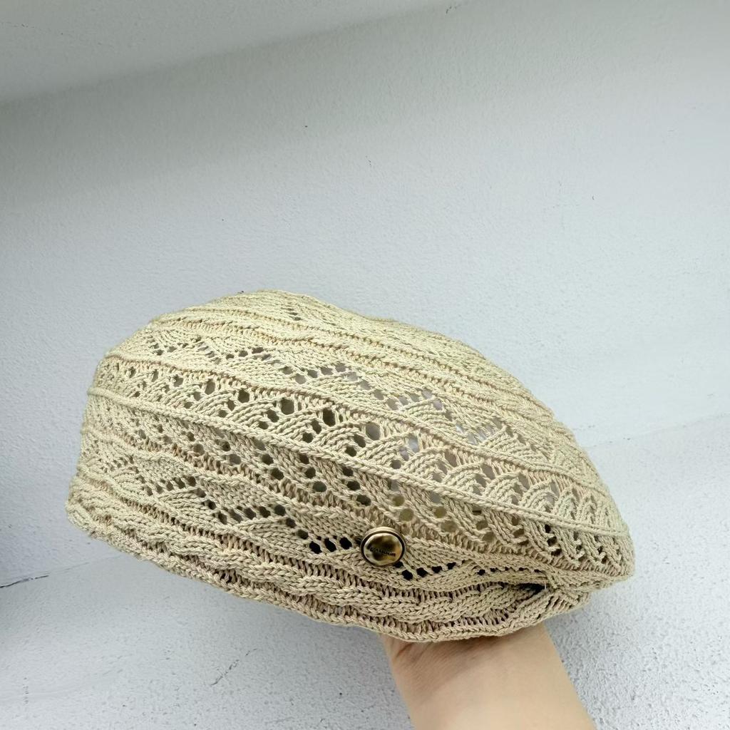 New Korean Style Summer Forward Beret Hat For Women Fashion Logo Outdoor Hollow Casual Best Matched Sunshade Cap Bonnets Gift