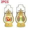 Christmas Portable Lantern Battery Operated Santa Claus Snowman Oil Lamp with Handle Xmas New Year Gifts for Table Decoration