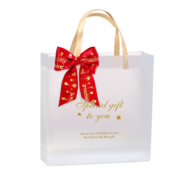 Christmas Eve Apple Candy Souvenir Handbag - Creative Transparent Gift Bag