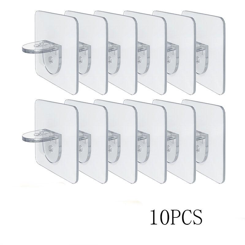 4/10pcs Non-Perforated Divider Bracket Closet Layering Brackets Load Bearing Brackets Shelf Partition Fixing Accessories