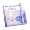 Mini Watercolor Painting Notebook With Pigment Palettle Creative Small Portable Drawing Sketching Book Art Stationery