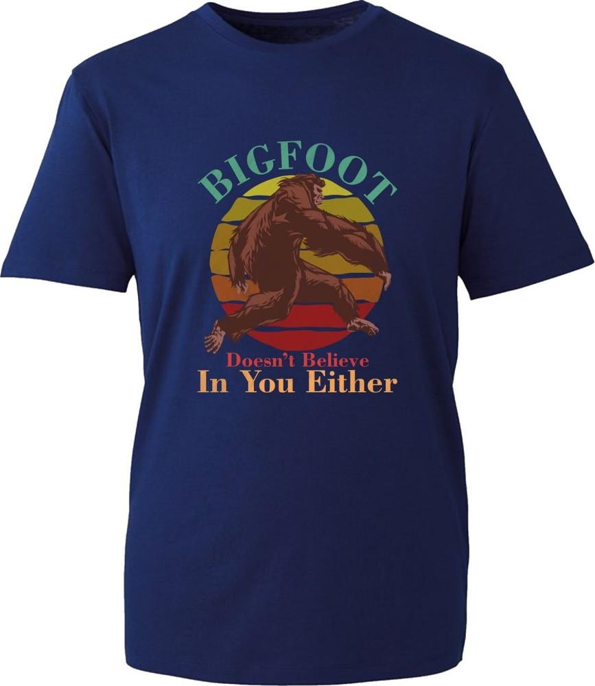 Bigfoot Doesnt Believe In You Either Funny Vintage Tshirt Sasquatch Gift Top S