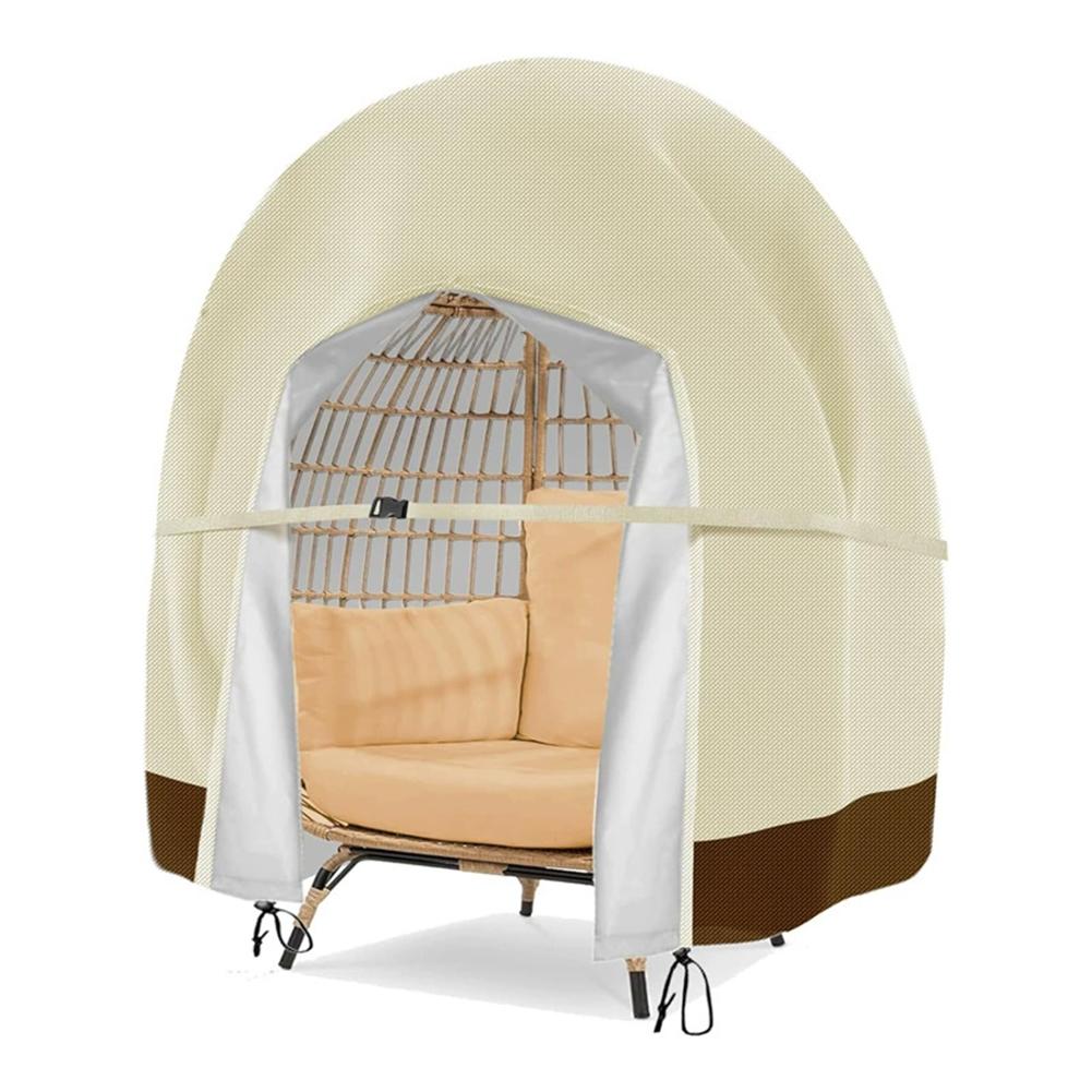 

Adjustable Chair Cover Double Wicker Chair Easy To Clean Flexible Drawstring Adjustable Design Egg Chair Cover бежевый