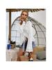 Women's Boho Off Shoulder Crochet Knit Crop Top V Neck Bell Sleeve Ruched Sweater