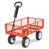 Carro de Jardín, 408,2 kg, Carro Utilitario de Acero de Alta Resistencia para Patio y Jardín con Ruedas de 10 Pulgadas, Taburete de Jardinería para Exteriores con Asa Ajustable, Desmontable