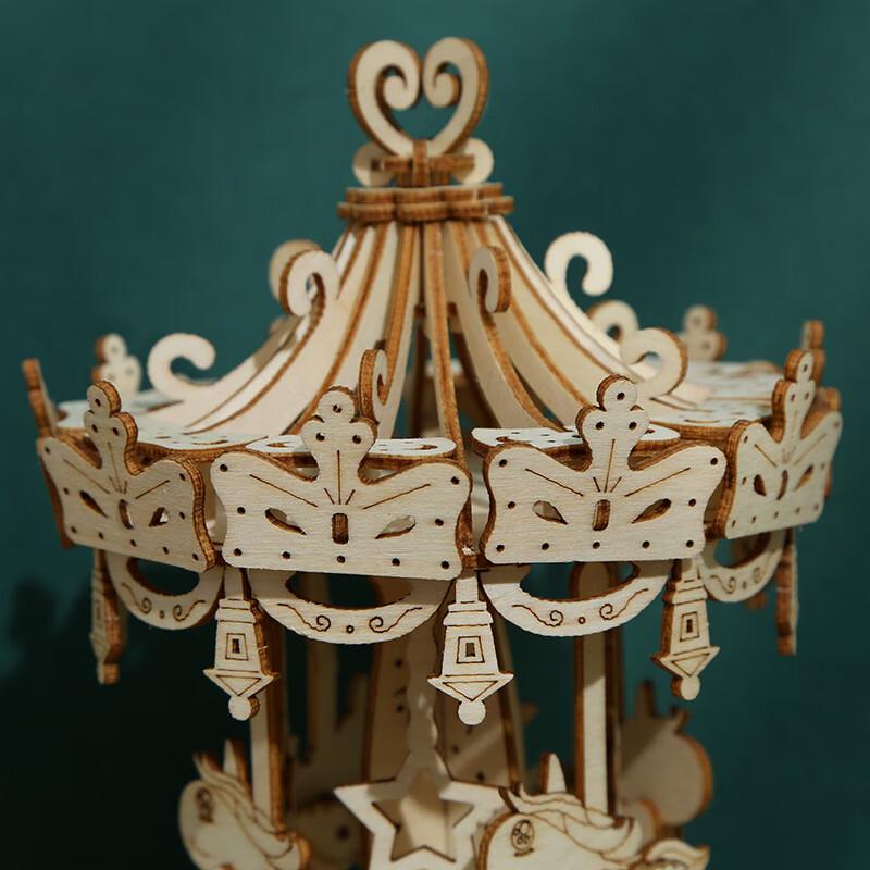 DIY 3D Wooden Carousel Puzzle