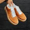[First Layer Cowhide] New Men's Simple High Mercerized Cow Anti-velvet Leather Shoes Sports and Leisure Board Shoes