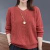 Women's Fashionable Knitted Solid Color Pullover for Early Autumn 2025