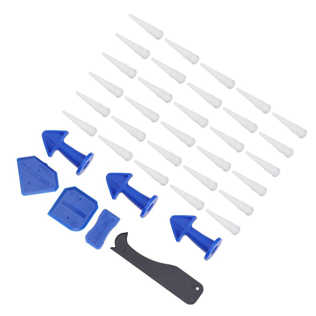 Dichtwerkzeug-Set Dichtmittel Finishing Silikon Düsen Schaberplatten Set für Küche Bad Boden